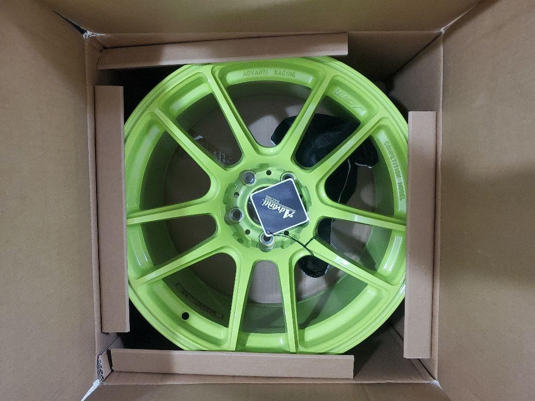 新品バリノ武将 N820 17インチホイール　ライム グリーン　２個セット VALINO ヴァリノ Bushou 武将 ×Advanti RACING N820S 車検対応